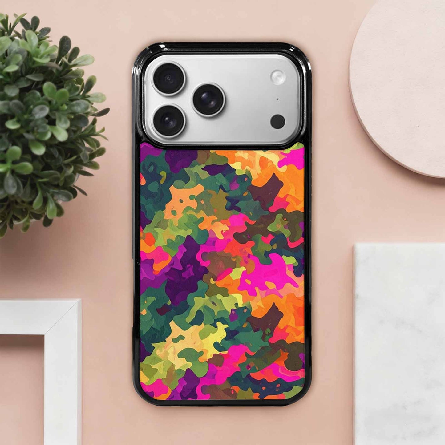 iPhone 17 Pro Max Case — Small Military Camouflage Blotch Camo, Custom Art Phone Cover