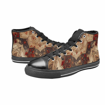 WOMEN'S Mandala High Top Canvas Dark Academia Custom Sneakers