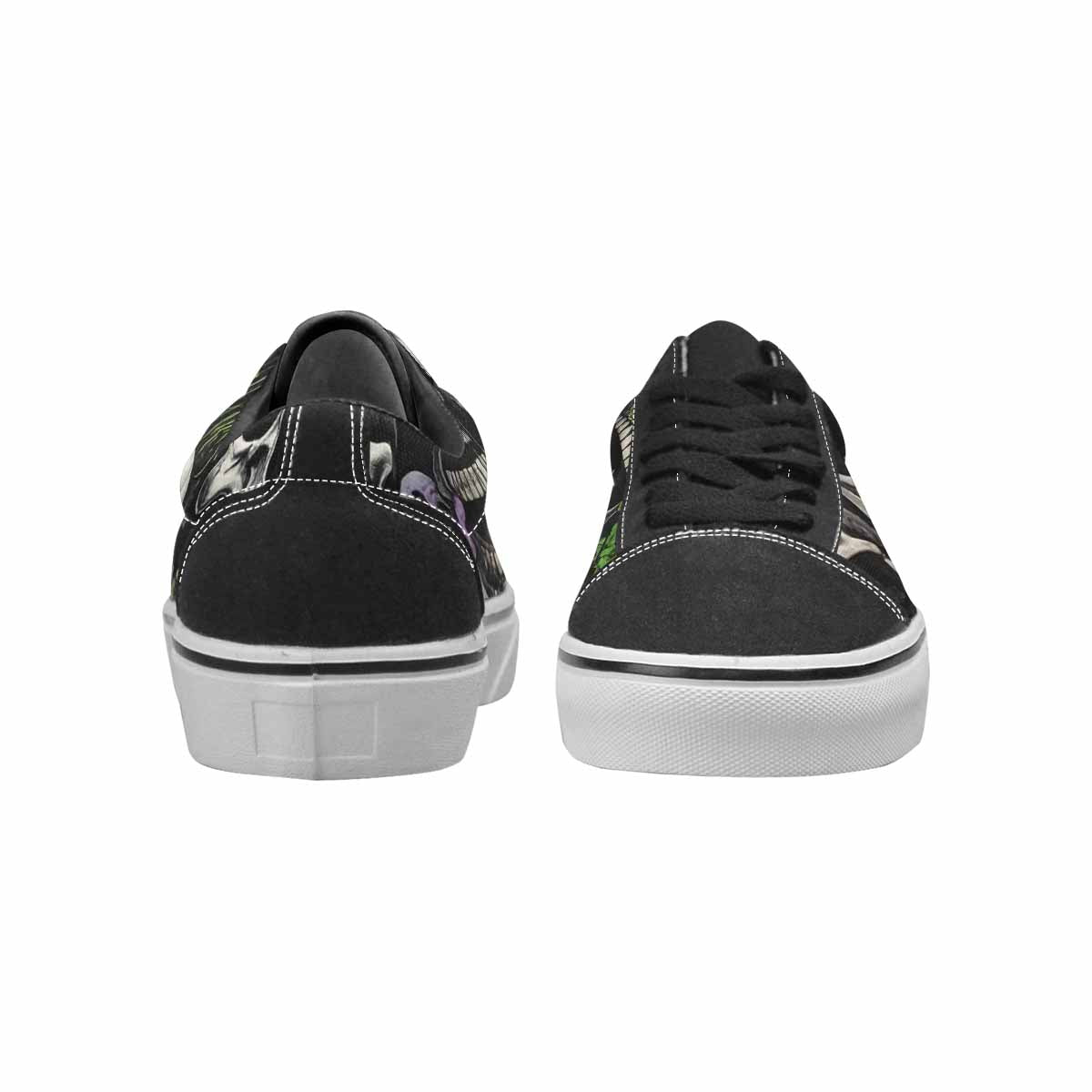 WOMEN'S Rainbow From Skull S Lace-Up Canvas Melting Art Custom Sneakers