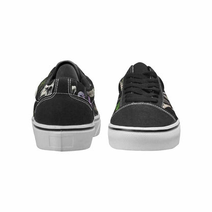WOMEN'S Rainbow From Skull S Lace-Up Canvas Melting Art Custom Sneakers
