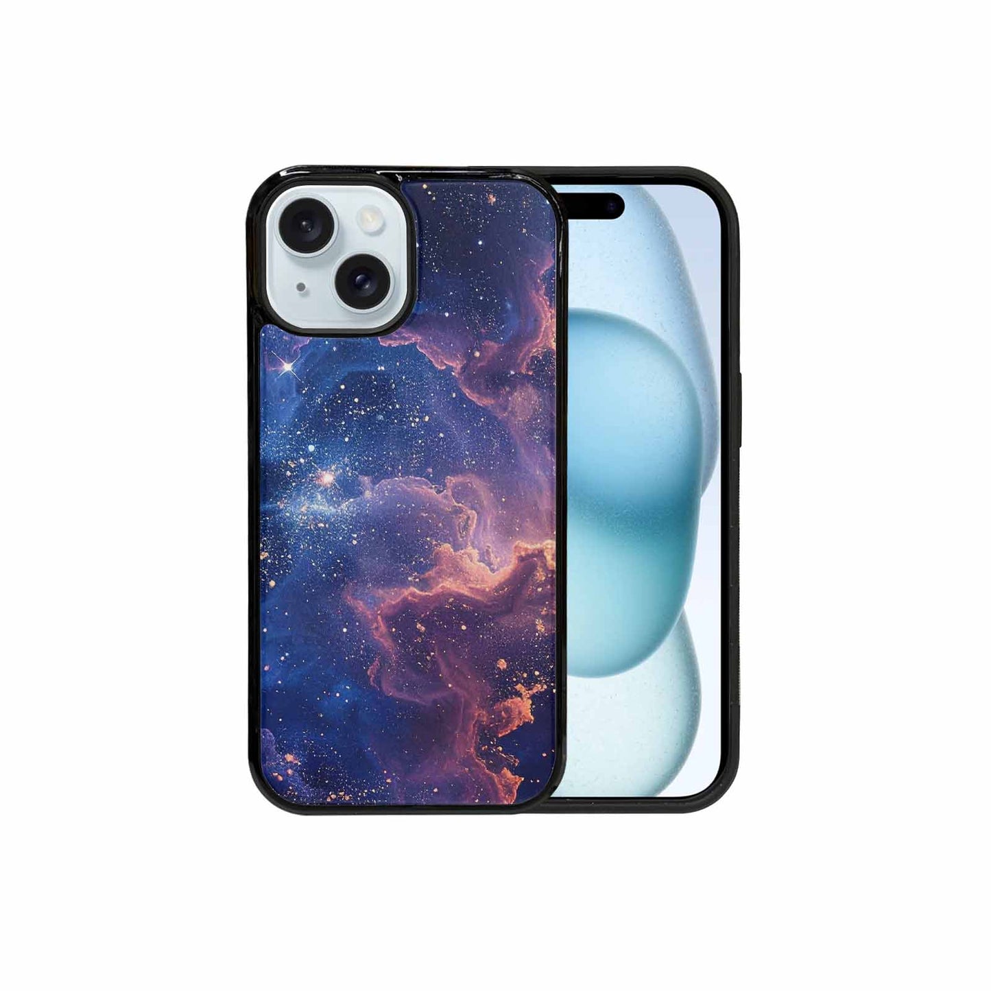iPhone 15 Case — Nebula Texture With Dense Star Cluster, Personalized Phone Case