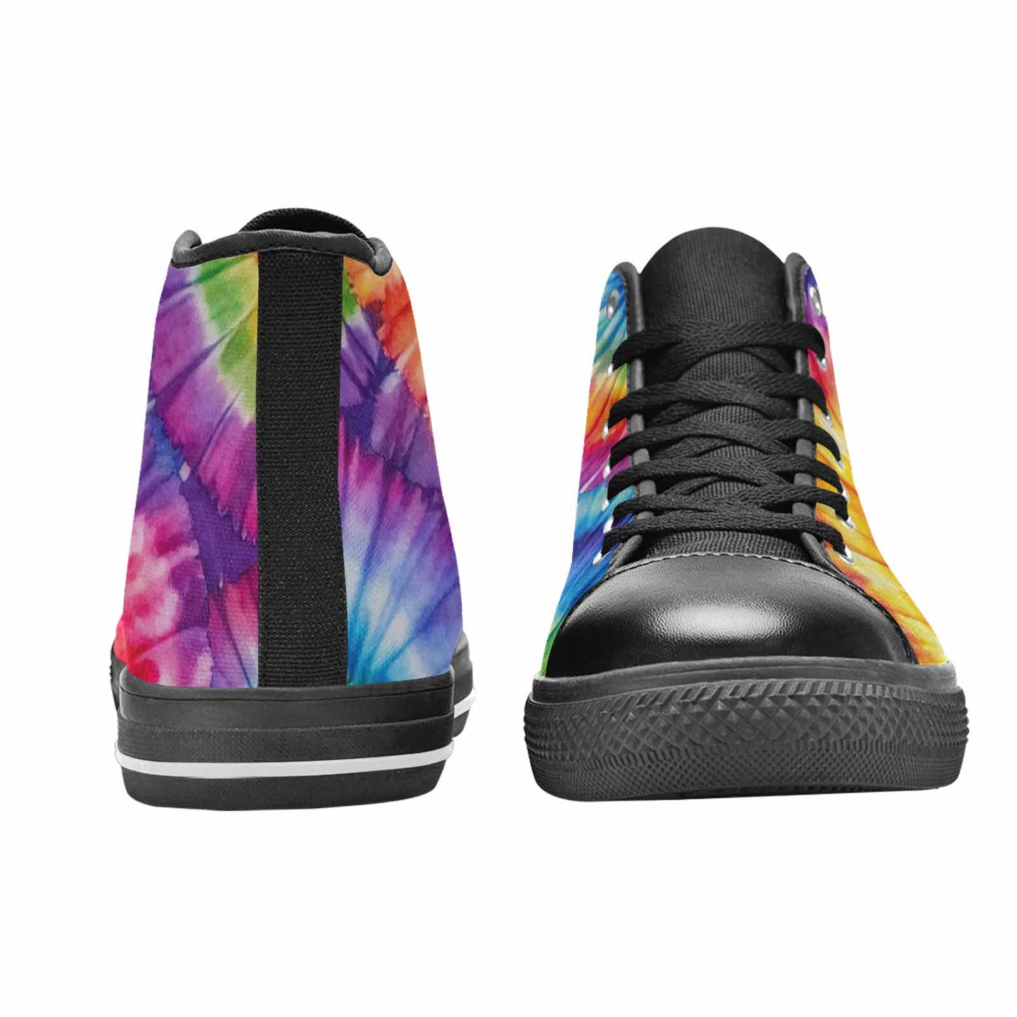 MEN'S Tie Dye - High Top Canvas Cottagecore Custom Shoes