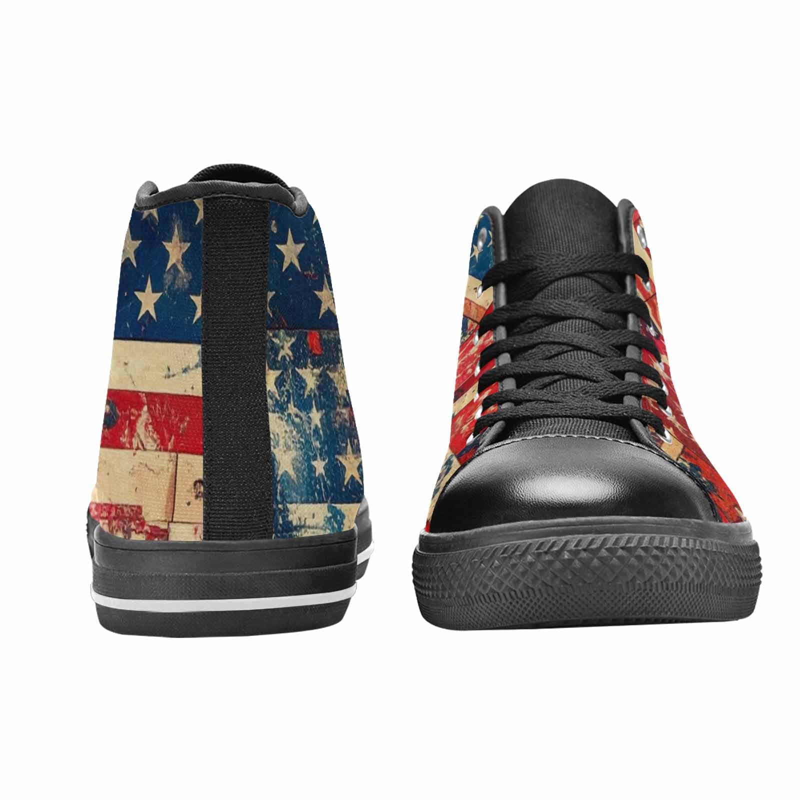 MEN'S American Flag Stars High Top Canvas Y2K Custom Shoes
