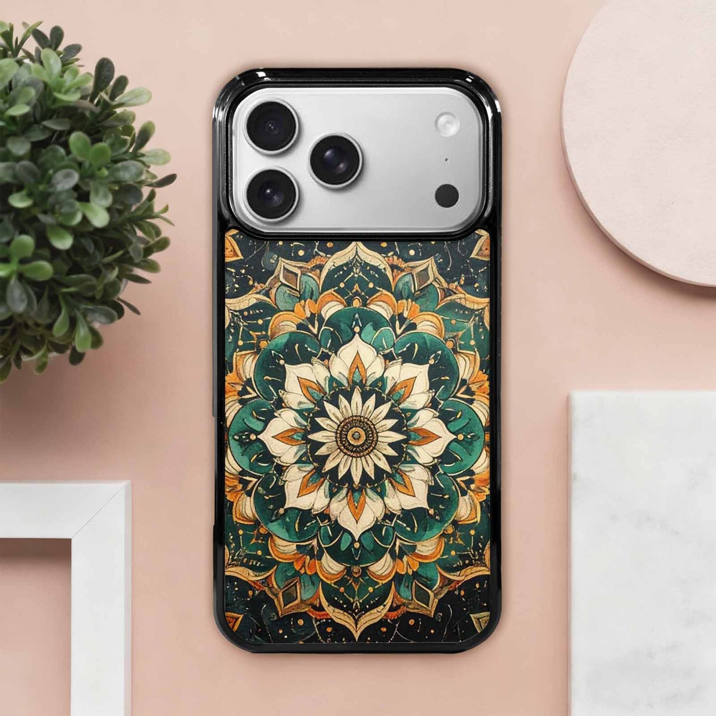 iPhone 17 Pro Max Case — Small Mandala Pattern, Randomly Floral, Custom Art Phone Cover