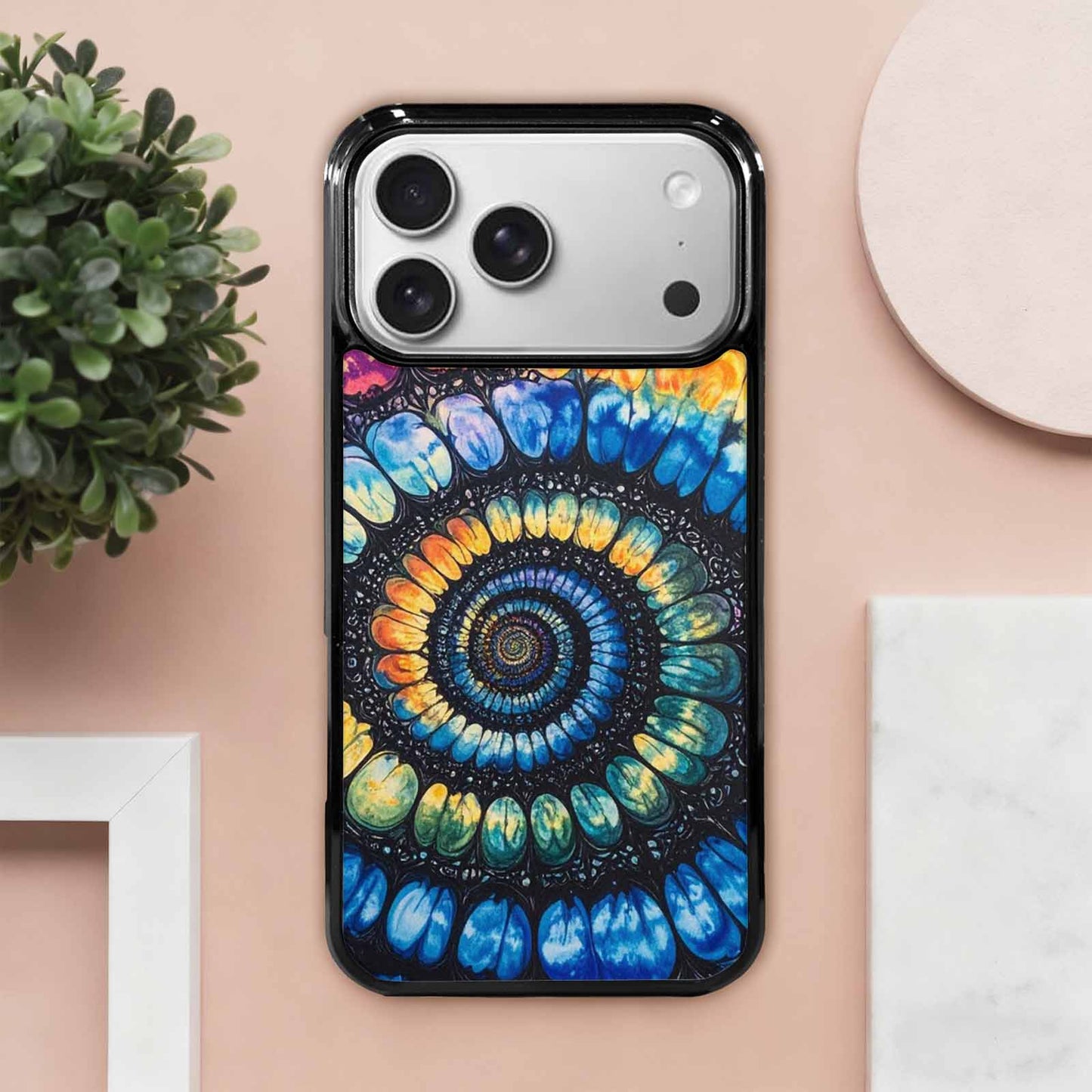iPhone 17 Pro Max Case — Tie Dye Swirls (black Tie Dye, Unique Phone Case Design