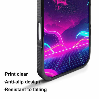 iPhone 17 Pro Max Case — Neon Cartoon Art Pattern Retro Vintage, Custom Made Phone Cover