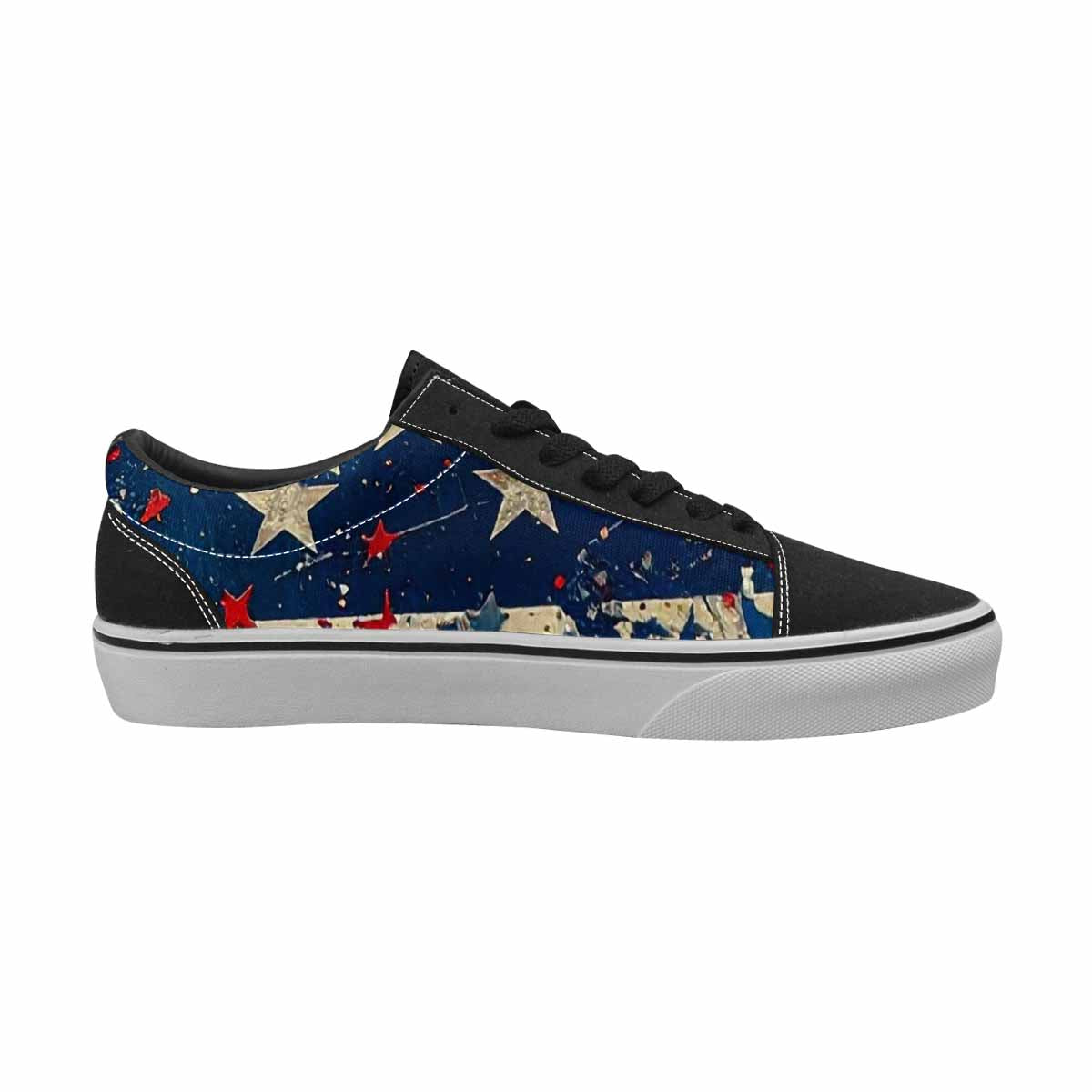 WOMEN'S Patriotic Stars Stripes Lace-Up Canvas Dreamcore Custom Shoes