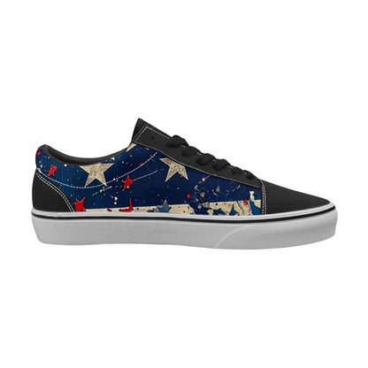 WOMEN'S Patriotic Stars Stripes Lace-Up Canvas Dreamcore Custom Shoes