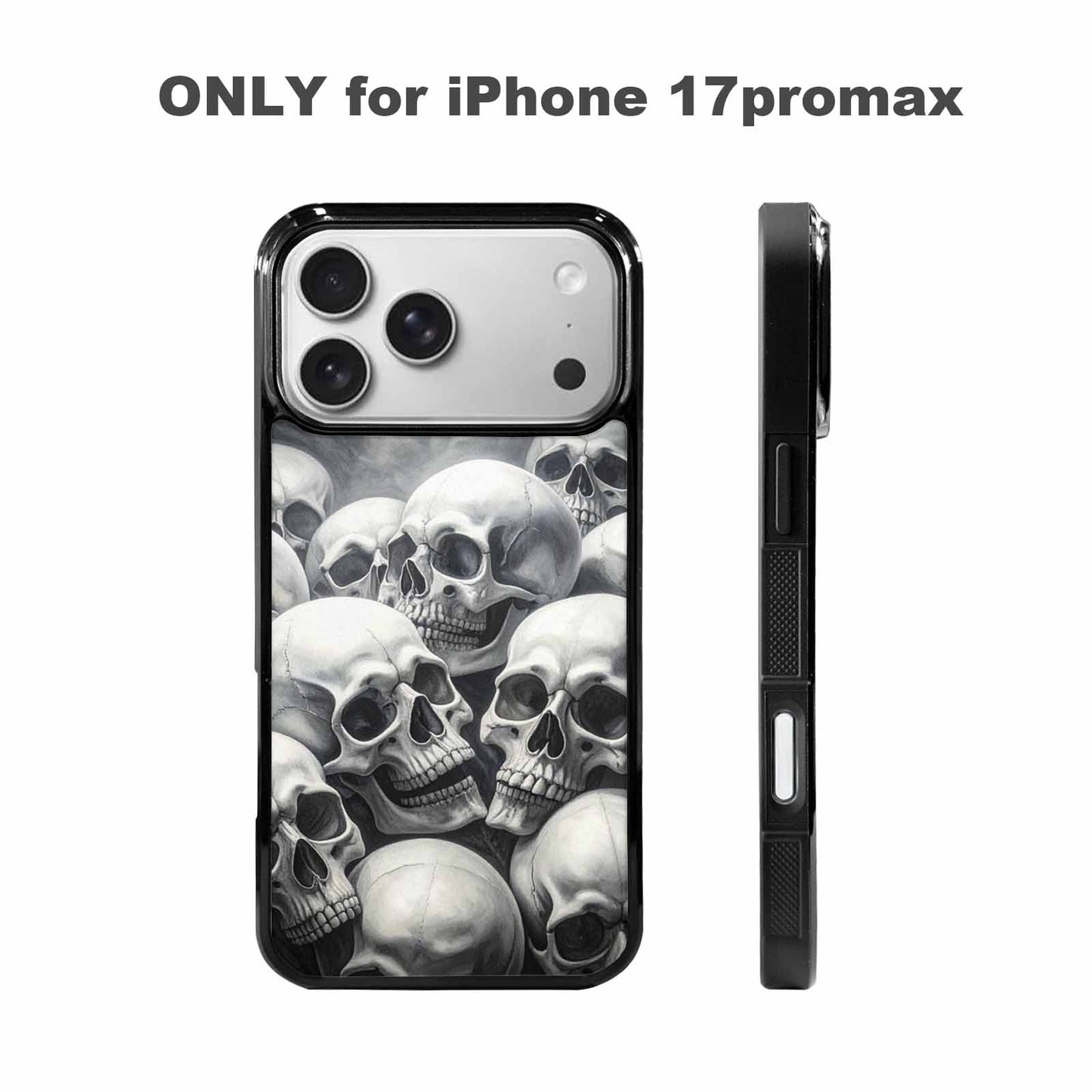 iPhone 17 Pro Max Case — Skull Dark Art Gothic Print Gothic, Personalized Phone Case