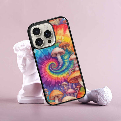 iPhone 16 Pro Case — Mushrooms Tie Dyemushrooms Pat 3w3, Original Design Phone Case