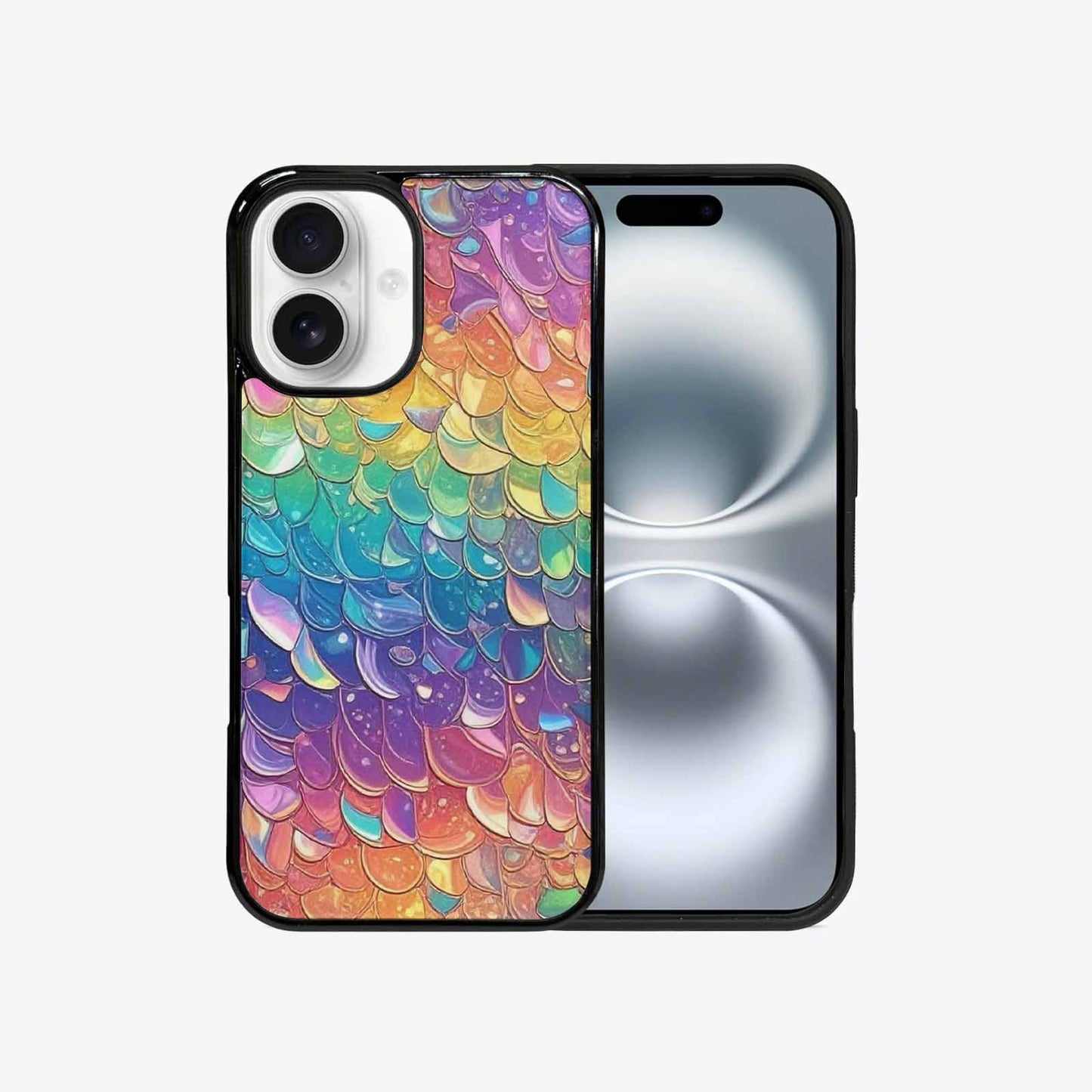 iPhone 16 Case — Holographic Iridescent Shimmer Pattern Hundreds Of, Unique Phone Case Design