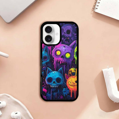 iPhone 17 Case — Mixed Toxic Glow Creature Cartoon Cute, Custom Art Phone Cover