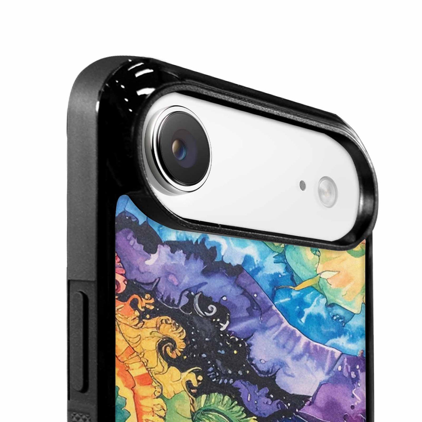 iPhone 17 Air Case — Black Blue Ink Tie Dye Tie, Custom Phone Case