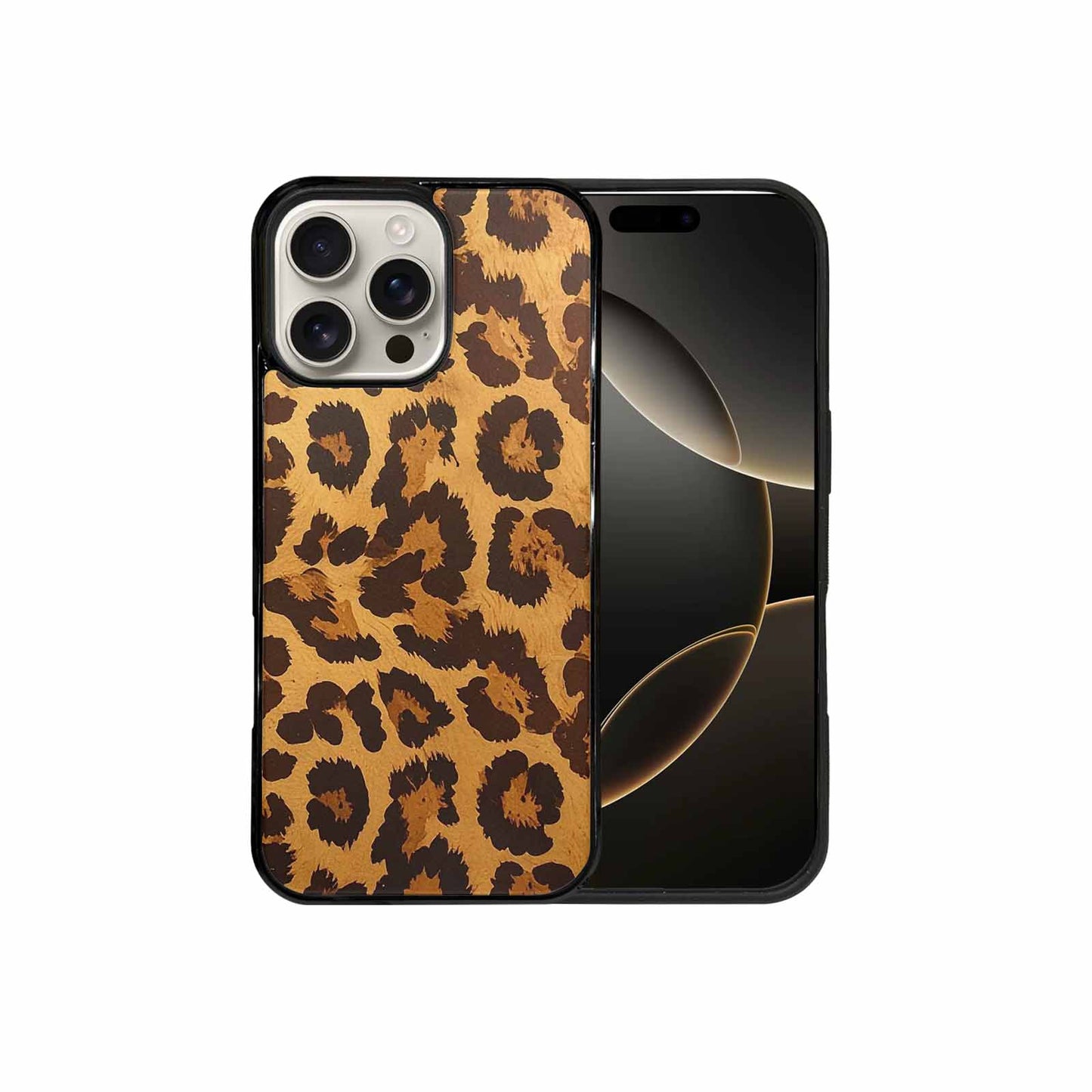 iPhone 16 Pro Max Case — Classic Leopard Print Warm Golden Tan, Custom Printed Phone Case