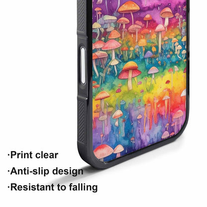 iPhone 17 Pro Max Case — Mushrooms Tie Dyemushrooms Pat Tie Dye, Customized Protective Case