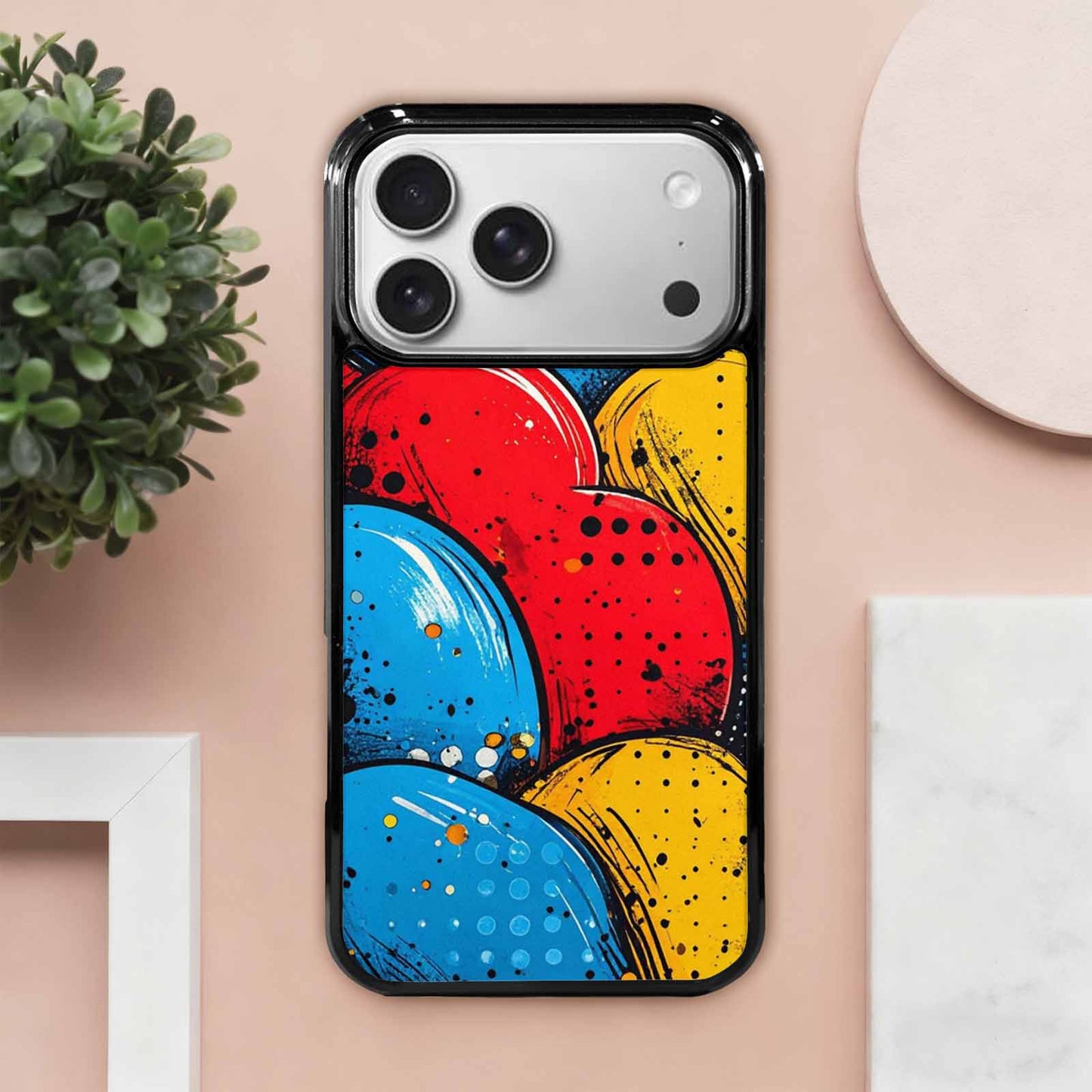 iPhone 17 Pro Max Case — Small Comic Book Halftone Original Art, Custom Art Phone Cover
