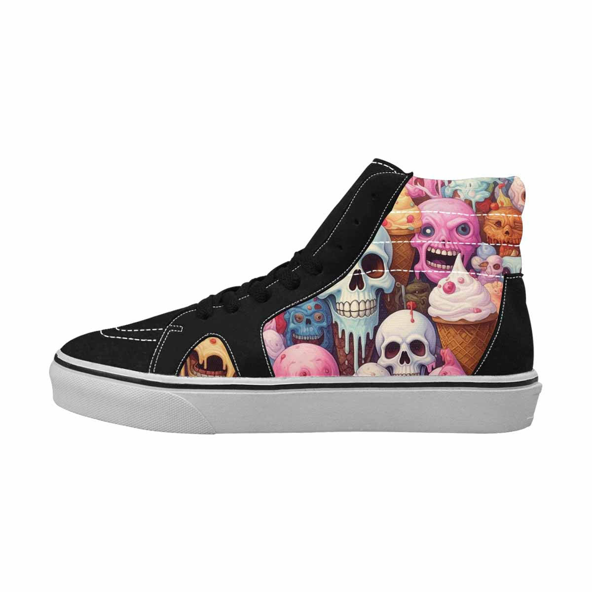 MEN'S Ice Cream Monsters  High Top Canvas Grunge Shoes