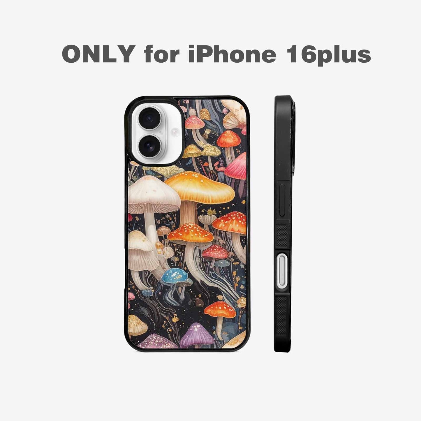 iPhone 16 Plus Case — Mushrooms Pattern Hundreds Of, Original Design Phone Case