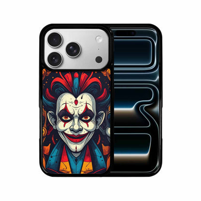 iPhone 17 Pro Case — Evil Circus Heads Faces Overlapping Cartoon, Customized Protective Case