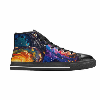WOMEN'S Galaxy Snake Print High Top Canvas Dreamcore Shoes
