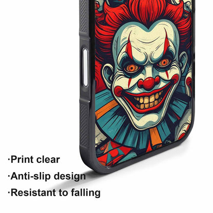iPhone 17 Pro Case — Evil Circus Heads Faces Overlapping Cartoon, Custom Made Phone Cover