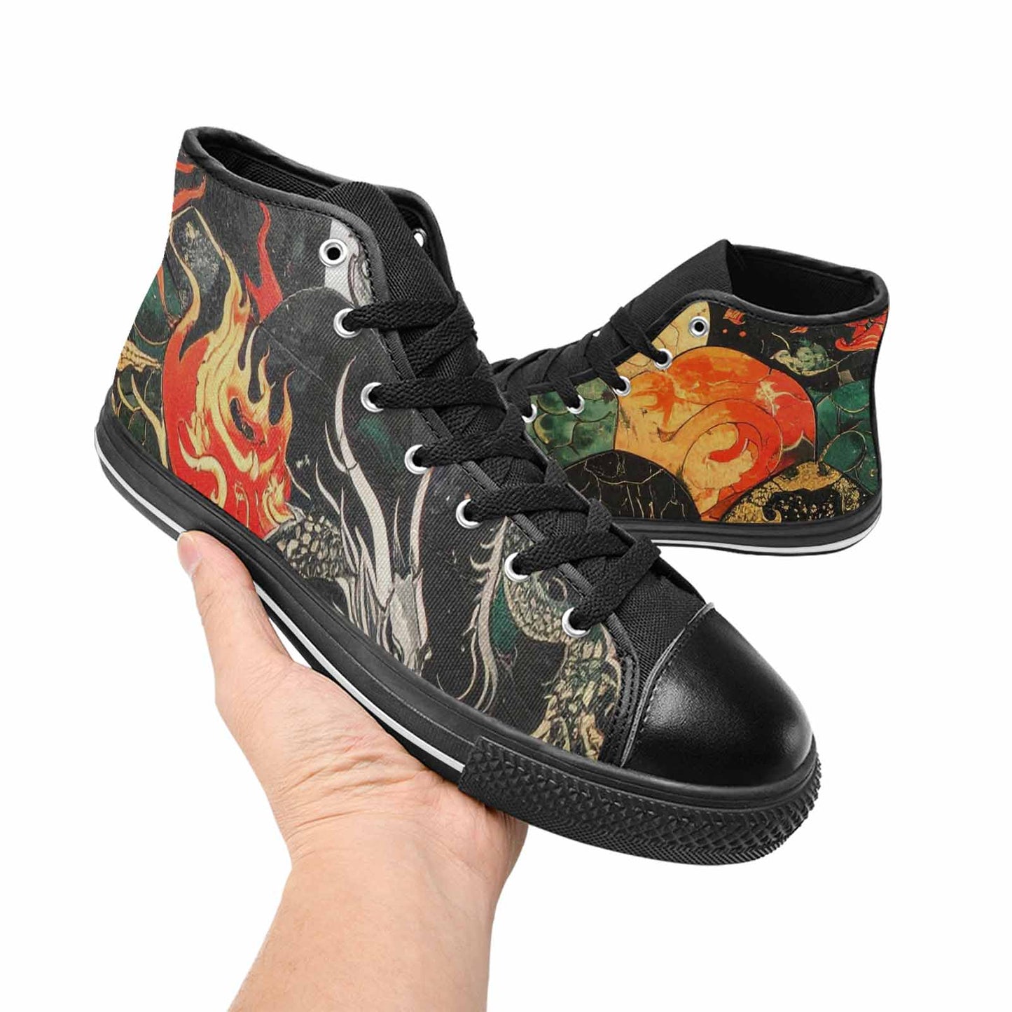 MEN'S Dragon Scale Fantasy High Top Canvas Vivid Sneakers