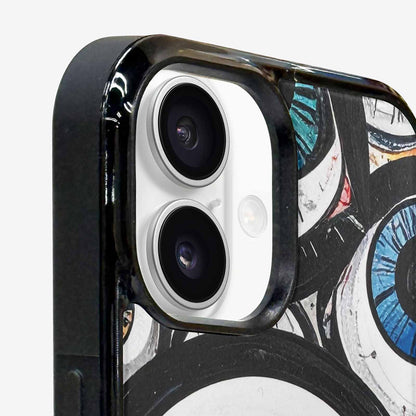 iPhone 16 Plus Case — Googly Cartoon Eyeballs, Custom Phone Case