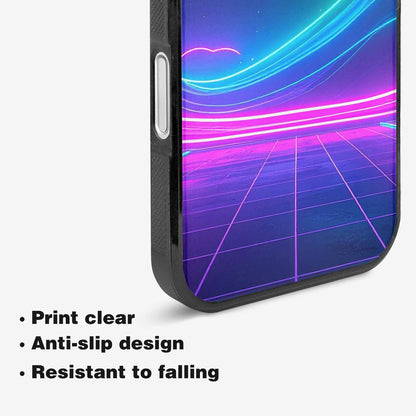 iPhone 16 Case — 1980s Neon Cartoon Art Pattern, Custom Made Phone Cover