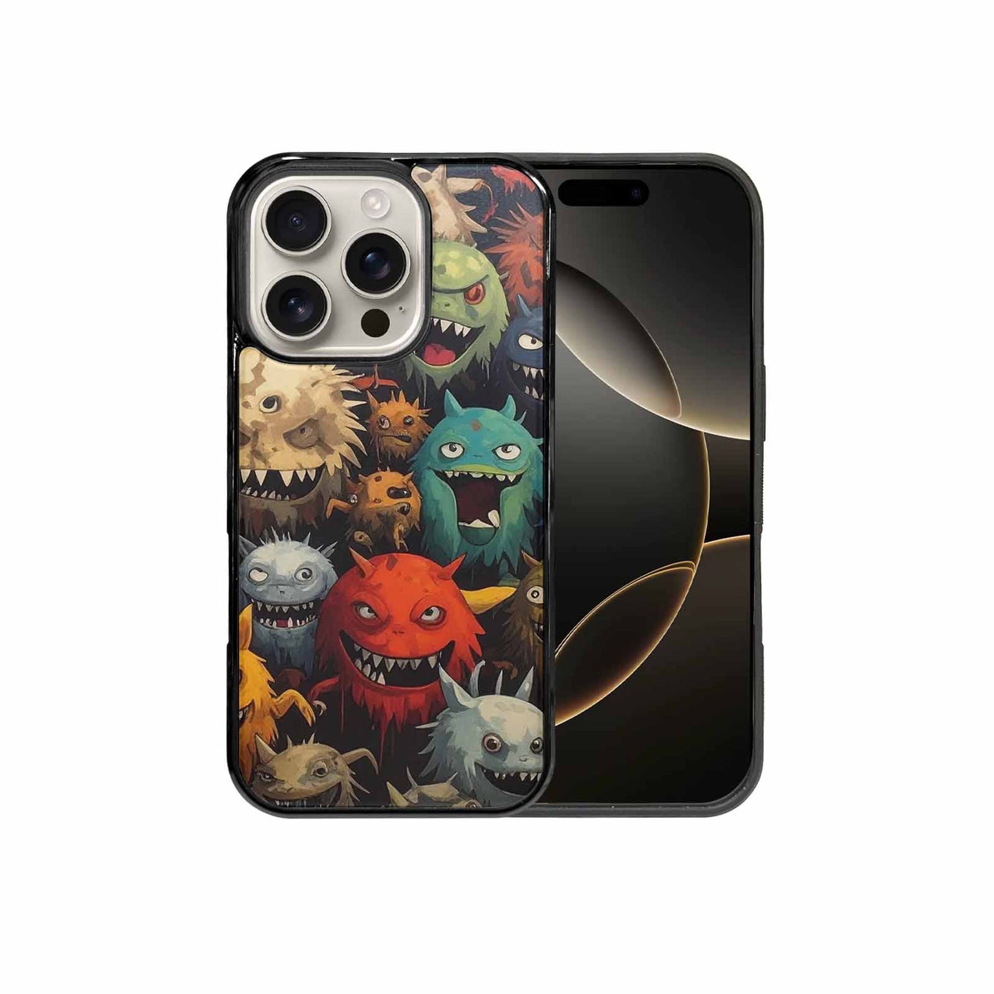 iPhone 16 Pro Case — Monsters Camomonsters Pattern Qch, Custom Printed Phone Case