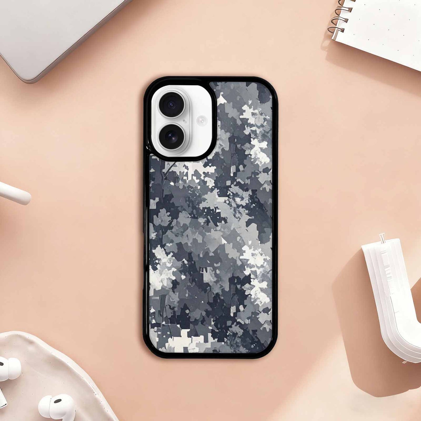 iPhone 17 Case — Small Military Camouflage Blotch Camo, Customized Protective Case