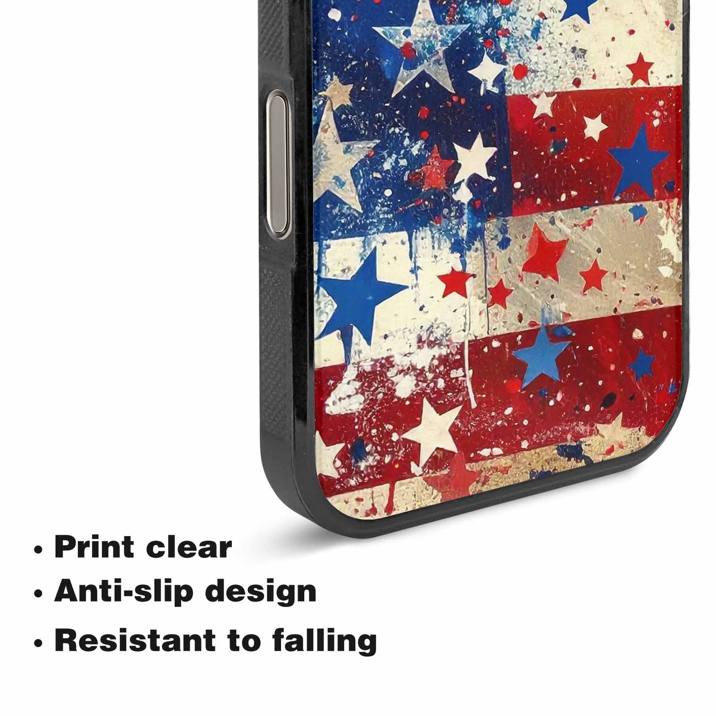 iPhone 16 Pro Case — Patriotic Stars And Stripes American Stars, Custom Art Phone Cover