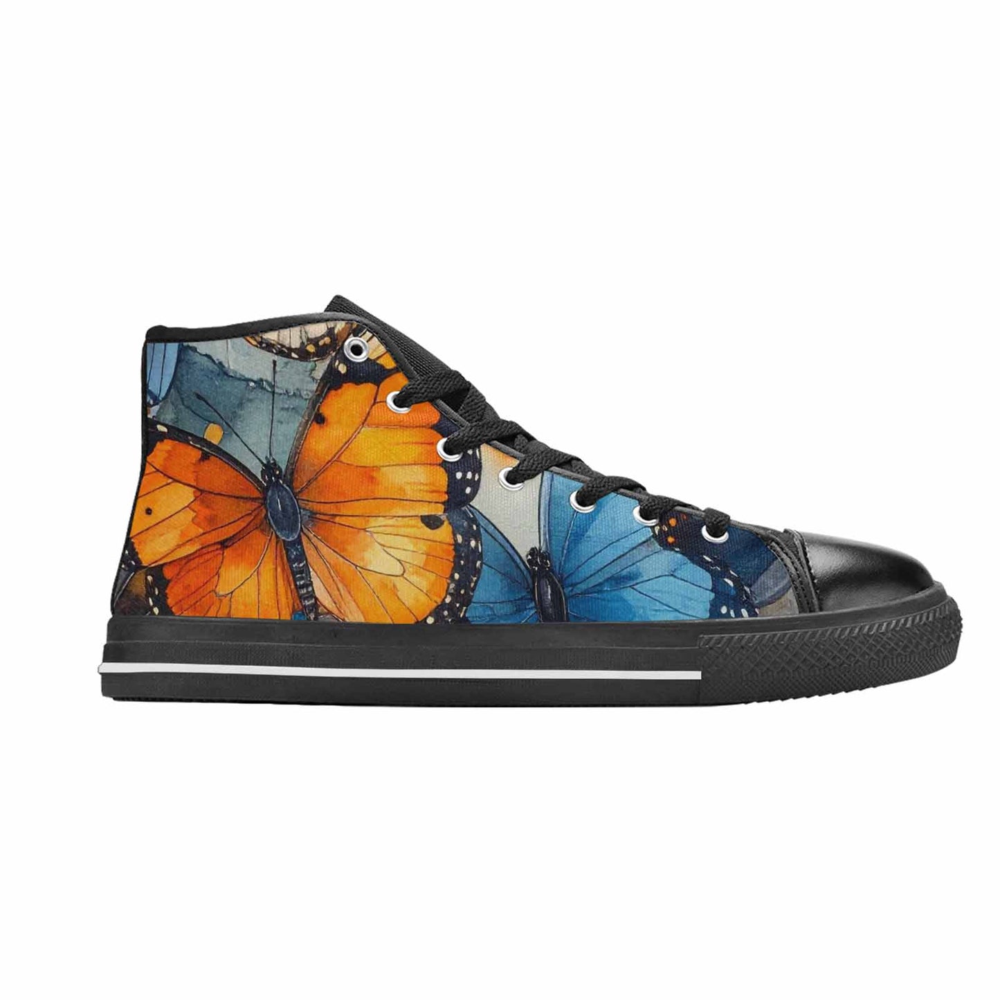 MEN'S Butterfly Wing High Top Canvas Aesthetic Custom Sneakers