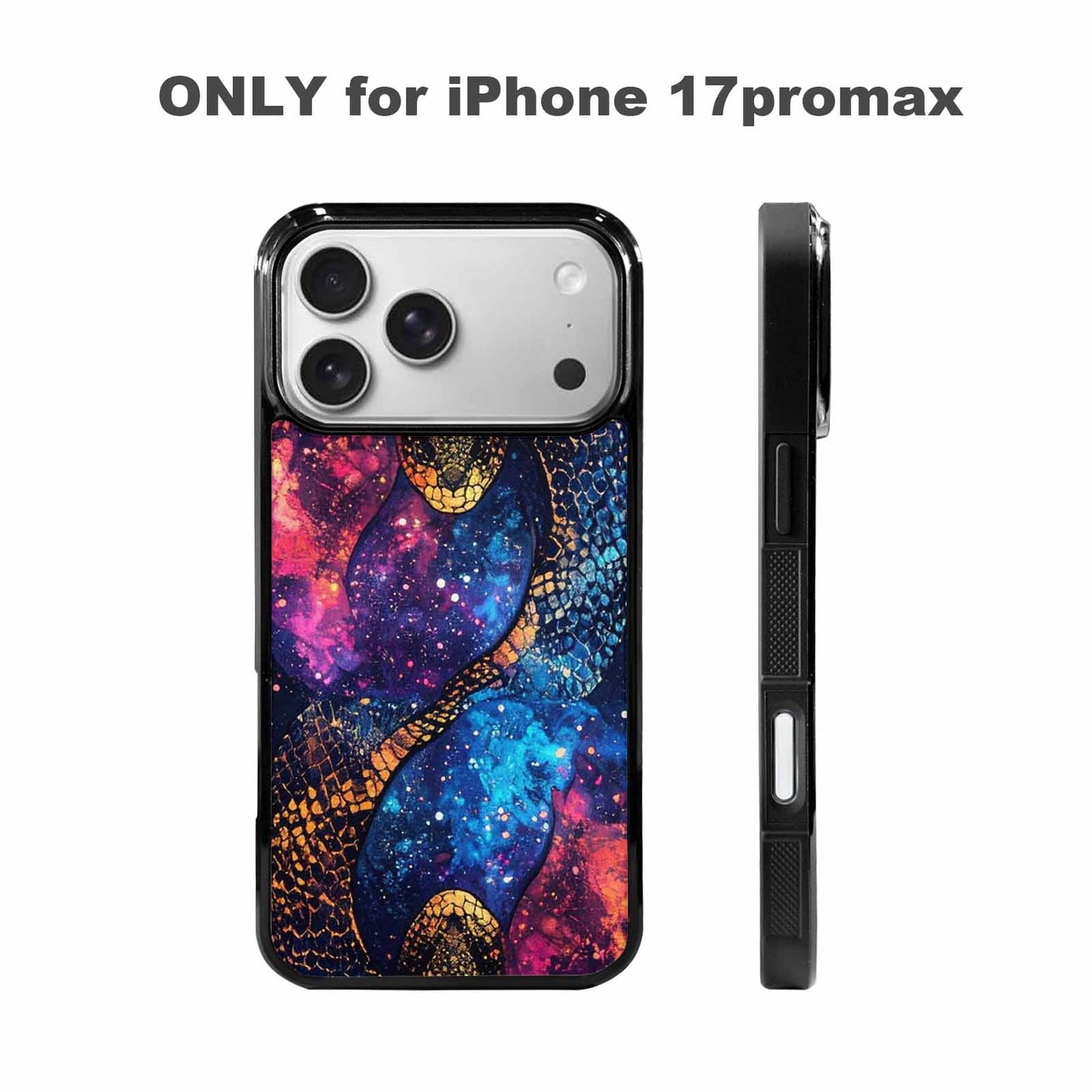 iPhone 17 Pro Max Case — Snake Print Galaxy Seamless Animal Print, Personalized Phone Case