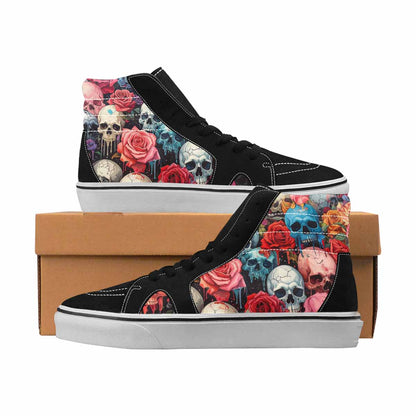 MEN'S Skulls High Top Canvas Unique Print Wallpaper Art Custom Kicks
