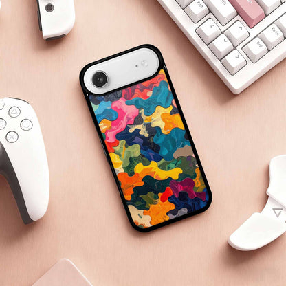 iPhone 17 Air Case — Camo Patches Full Color Vibrant Camo, Customized Protective Case