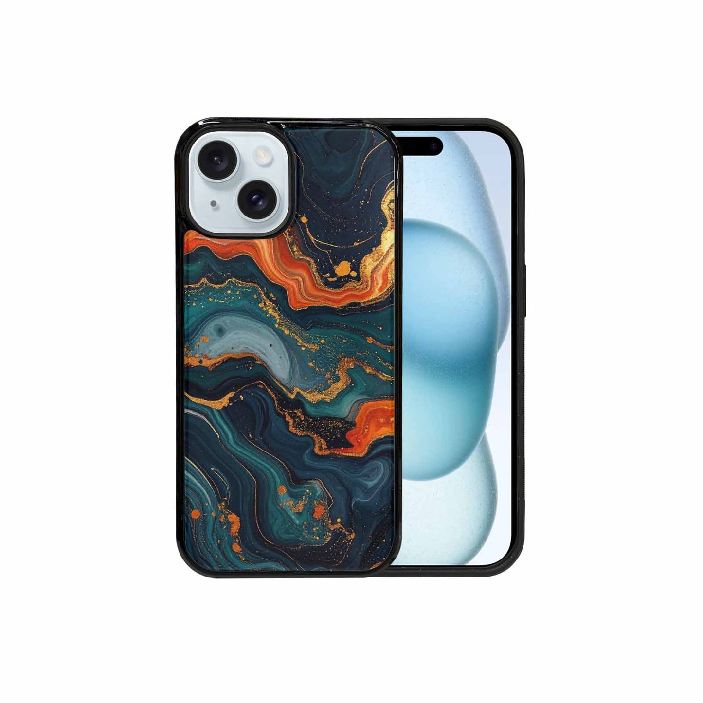 iPhone 15 Case — Marble Dark, Custom Phone Case