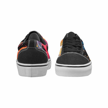 WOMEN'S Aliens  Marble Aliens Lace-Up Canvas Vibrant Chaos Sneakers