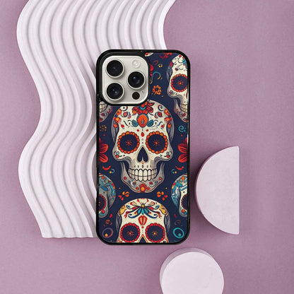iPhone 16 Pro Max Case — Day Dead Sugar Skull Art 100s, Customized Protective Case