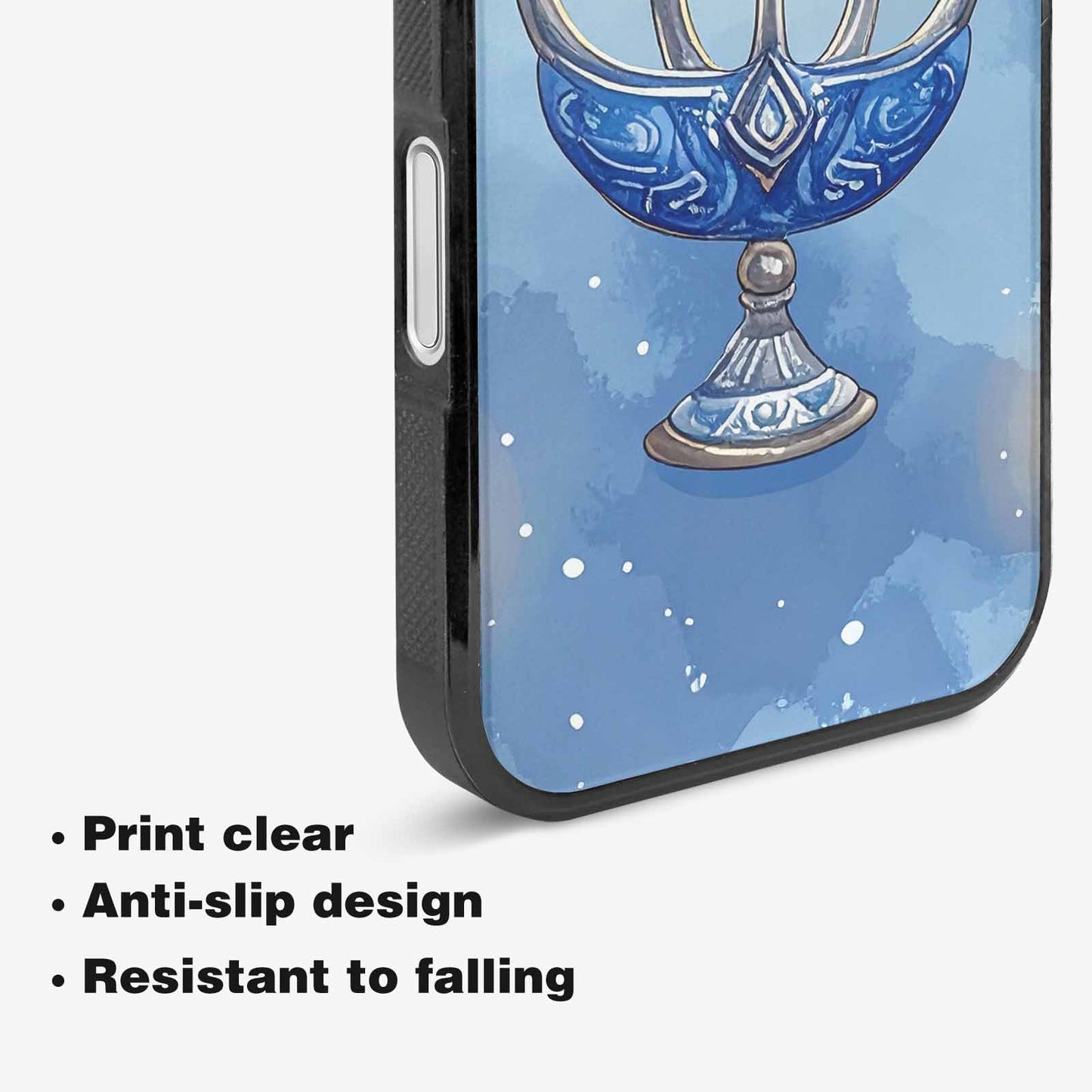 iPhone 16 Plus Case — Hanukkah Menorah Pattern Seamless Repeat Jewish, Original Design Phone Case