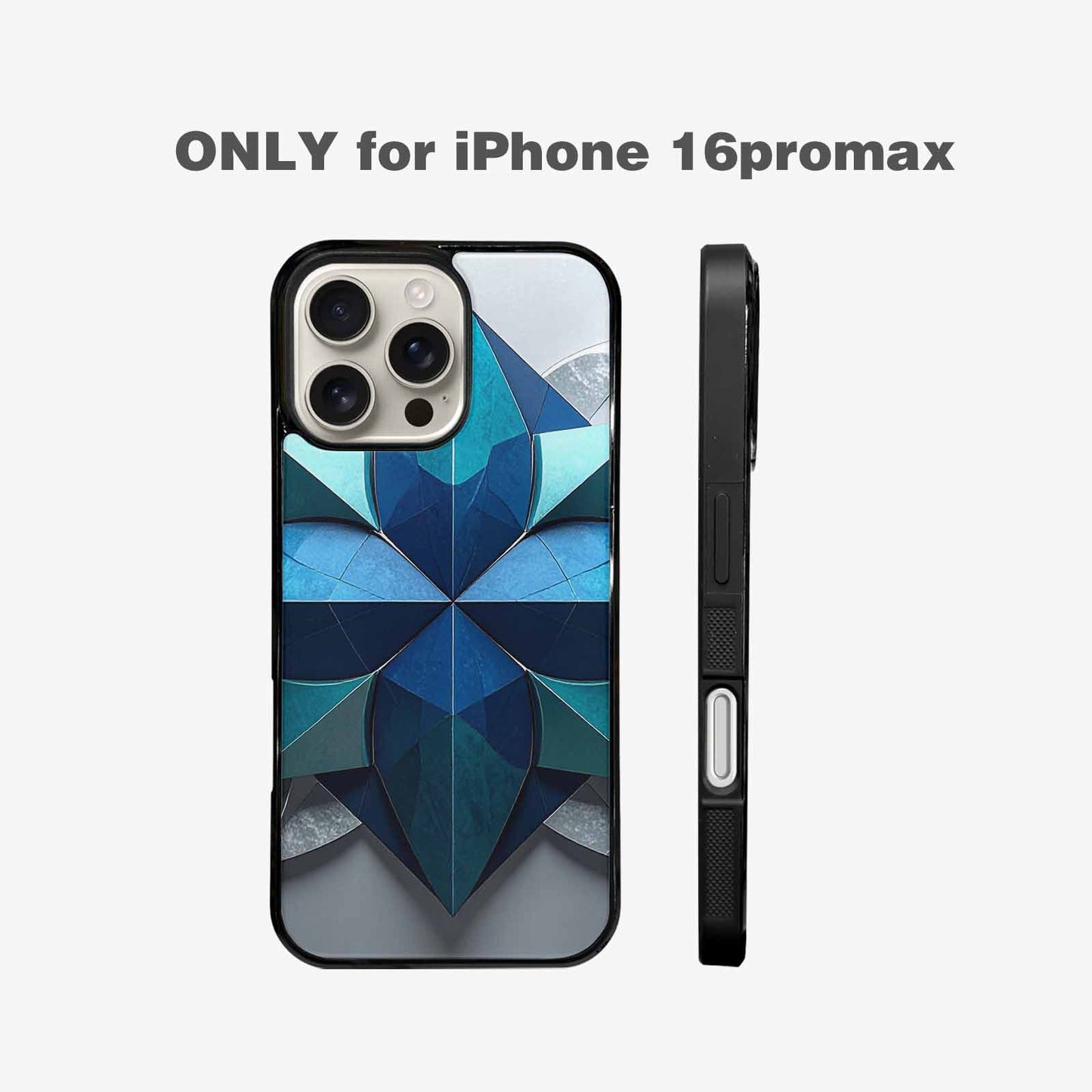iPhone 16 Pro Max Case — Geometric Origami Art Pattern, Customized Protective Case