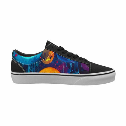 WOMEN'S Smiley Faces × Glow Lace-Up Canvas Neon Fantasy Shoes