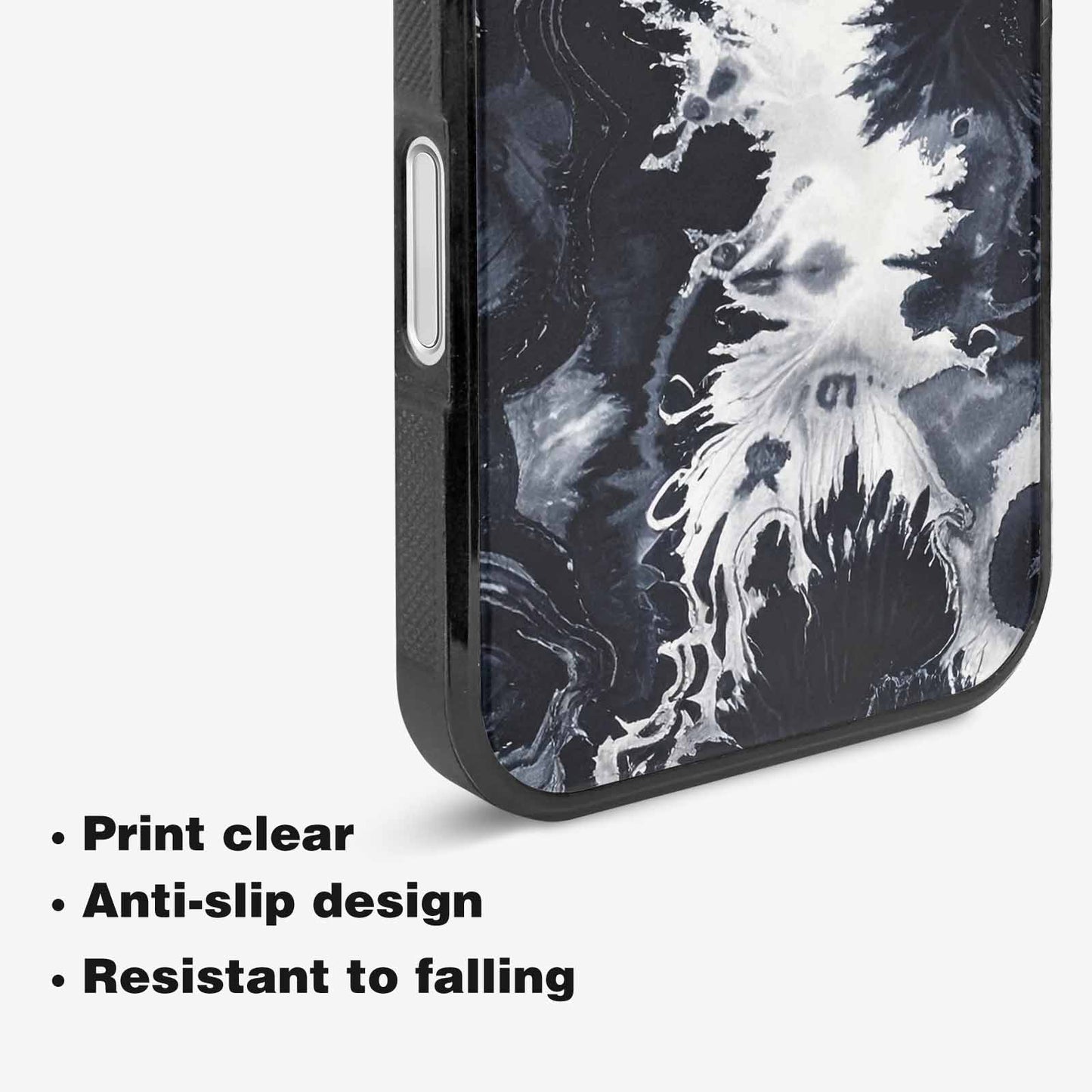 iPhone 16 Plus Case — Black White Animal Print, Custom Print Case Cover