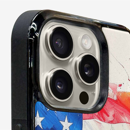 iPhone 15 Pro Max Case — Usa Flag Stars And Stripes Art, Custom Printed Phone Case