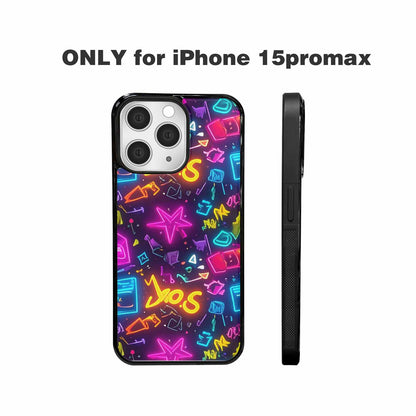iPhone 15 Pro Max Case — 80s Retro Motif 80s Retro Motifs, Custom Printed Phone Case