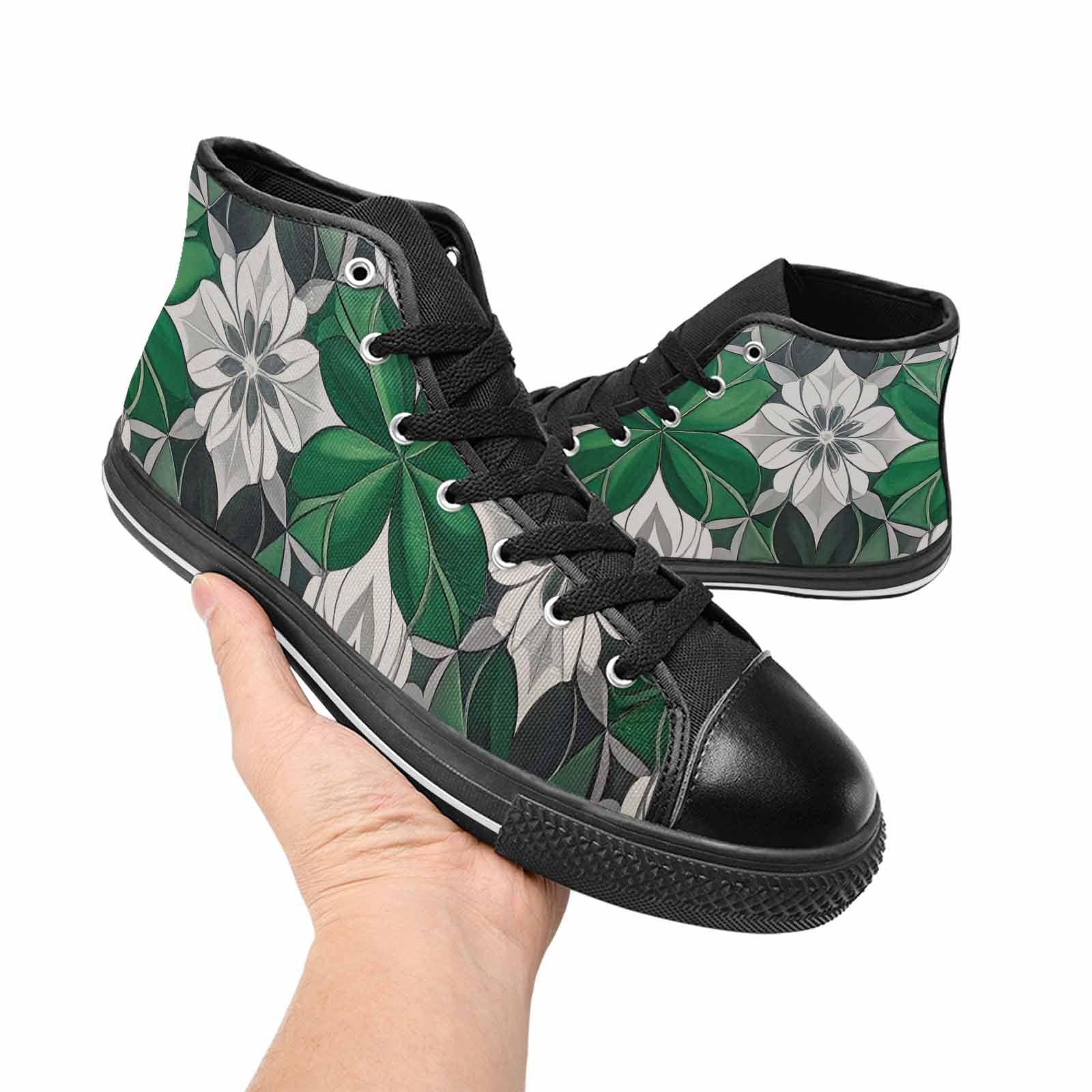 MEN'S Aromantic Flag Color High Top Canvas Surreal Shoes