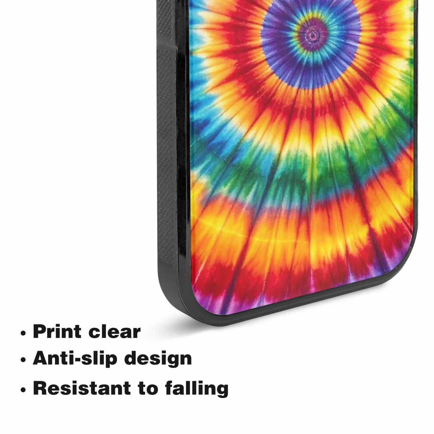 iPhone 15 Case — Rainbow Spiral Tie Dye Alt, Custom Print Case Cover