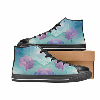 WOMEN'S Surrealist Dreamscape High Top Canvas Vibrant Chaos Custom Shoes