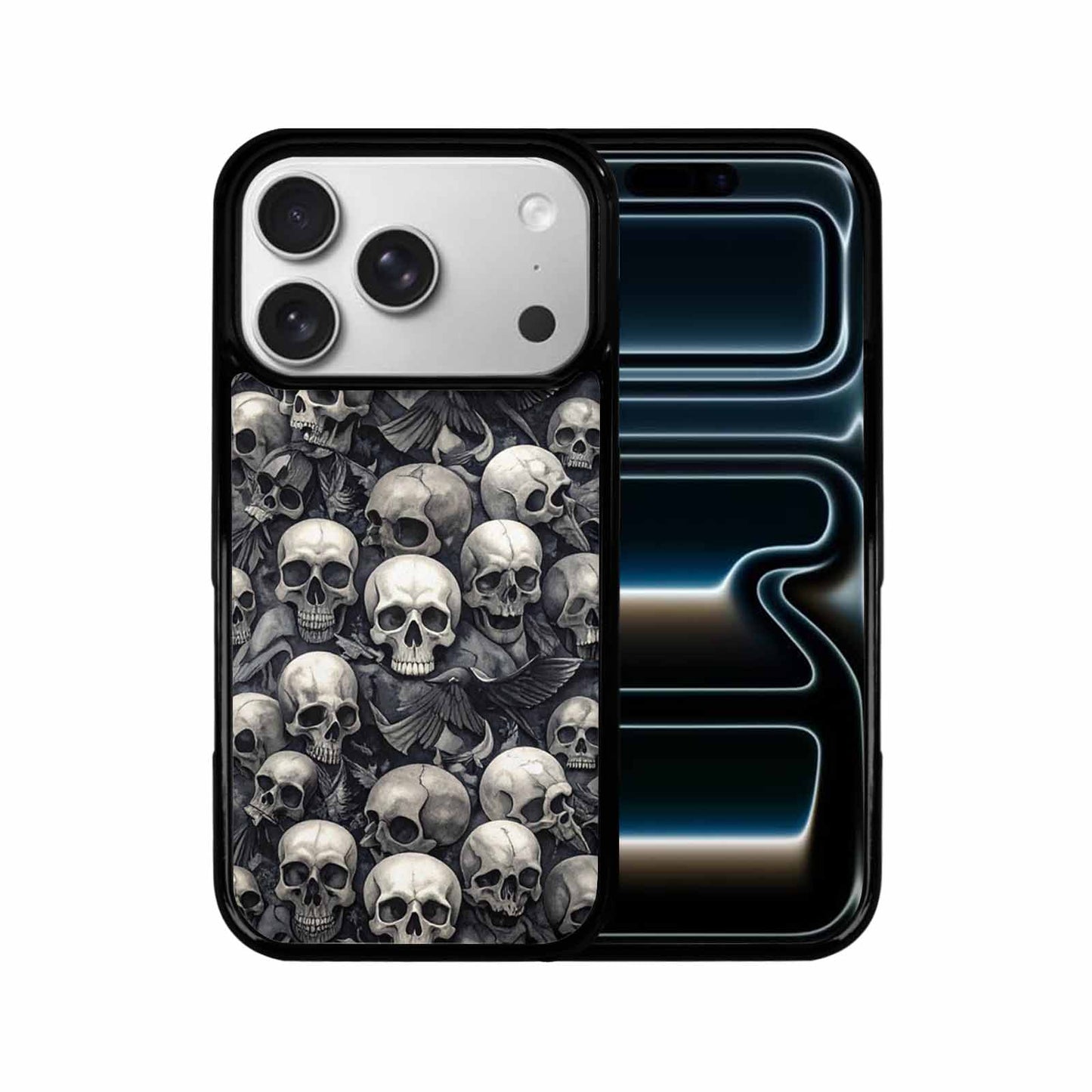 iPhone 17 Pro Case — Skull Dark Art Gothic Print Gothic, Custom Printed Phone Case