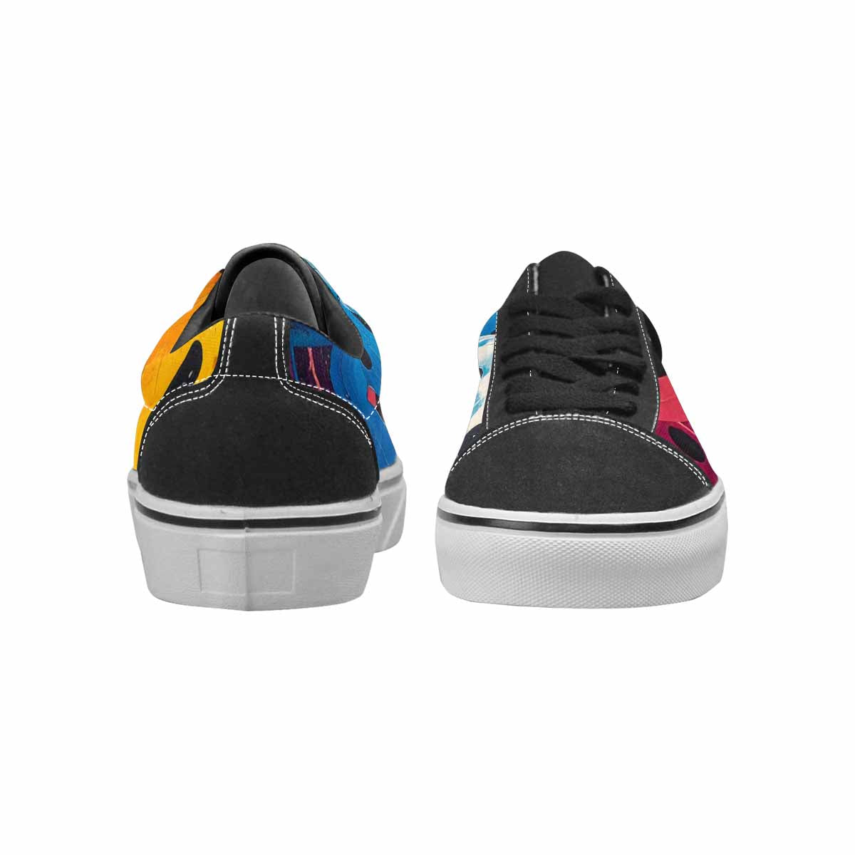 WOMEN'S Smiley Faces  Animal Lace-Up Canvas Surreal Shoes