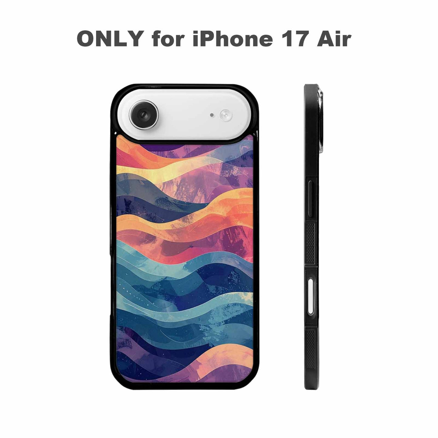 iPhone 17 Air Case — Glowing Camo Wave Camo, Custom Phone Case